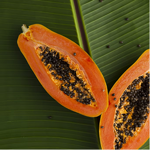 Sliced Papaya